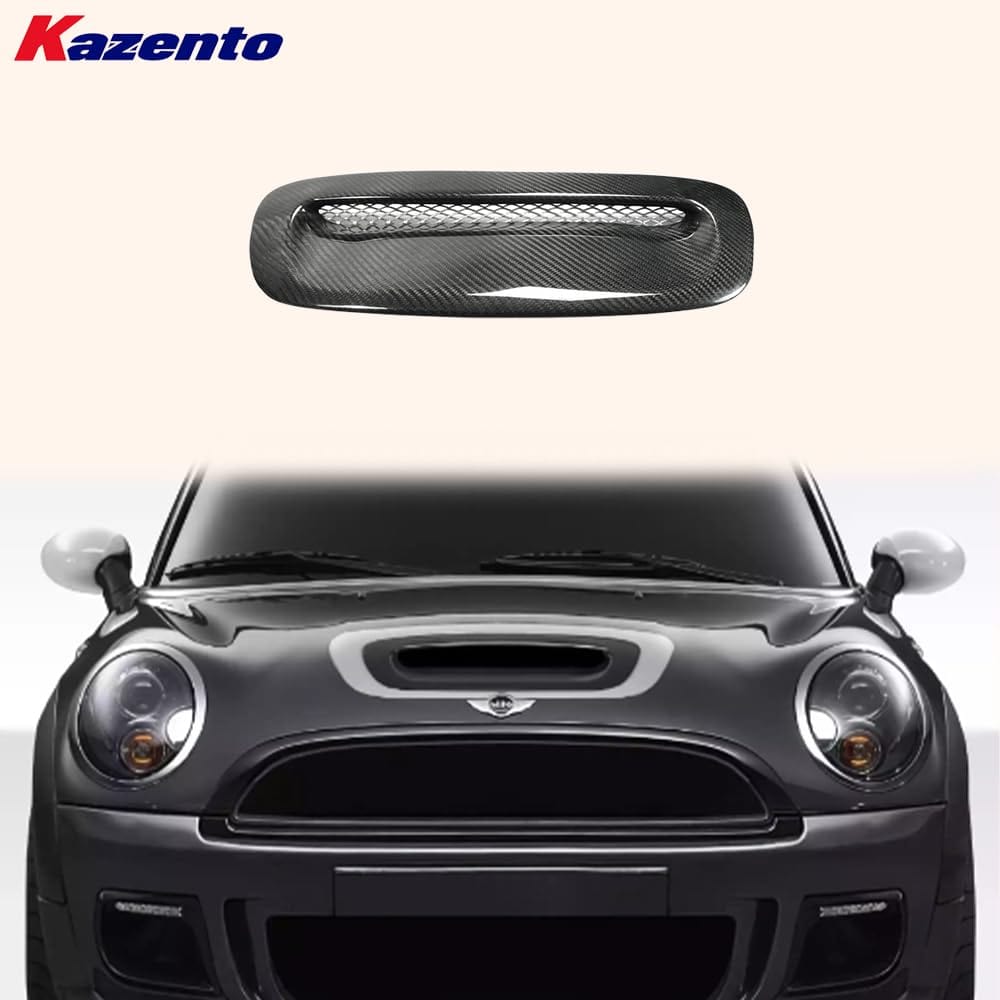 Kazento For Mini Cooper R56 3D Hatchback 06-13 OE Style Carbon Front Bonnet Hood Scoop