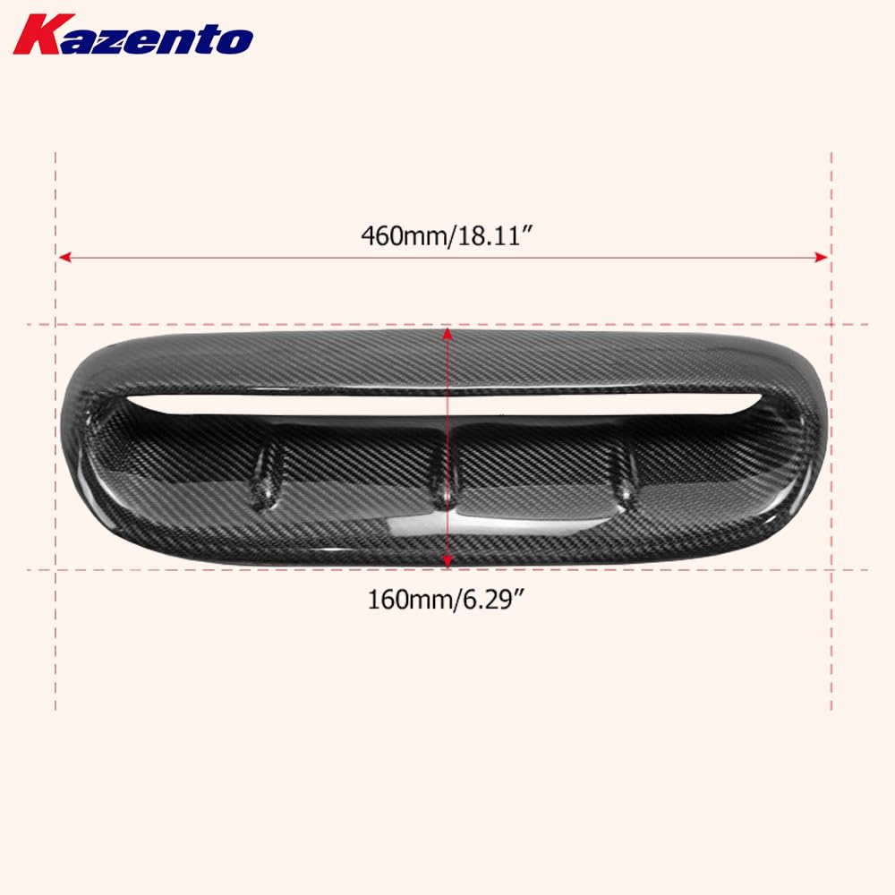 Kazento For Mini Cooper S MK1 2001-06 R53 Carbon Fiber DG Front Hood Bonnet Scoop Vents