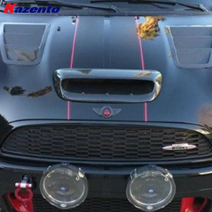 Kazento For Mini Cooper S MK1 2001-06 R53 Carbon Fiber DG Front Hood Bonnet Scoop Vents