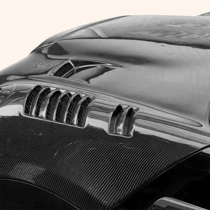 Kazento For Mini F56 Cooper Dry Carbon Fiber AG Style Vented Front Bumper Bonnet Hood