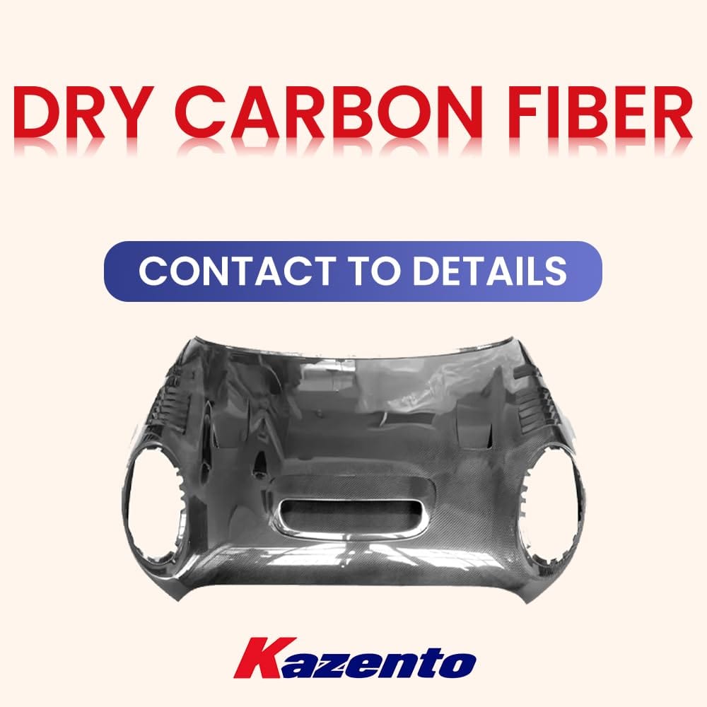 Kazento For Mini F56 Cooper Dry Carbon Fiber AG Style Vented Front Bumper Bonnet Hood
