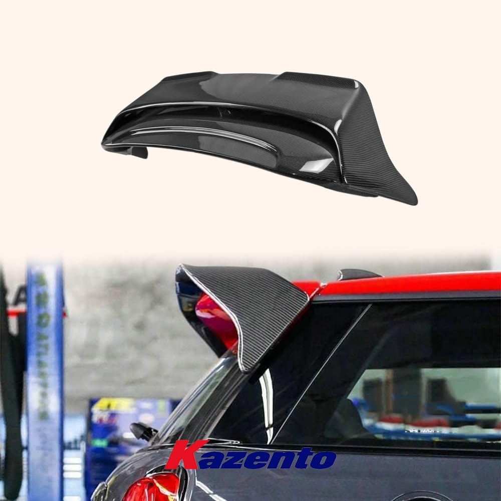 Kazento For Mini F56 DU Style Rear Roof Spoiler Wing Lip Carbon Fiber 2PCS With Up&Low