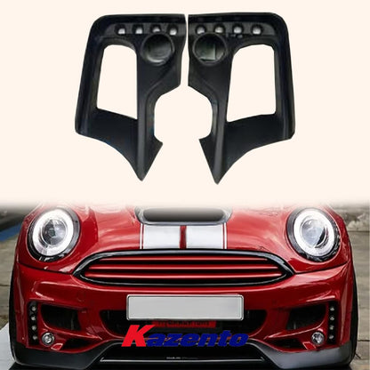 Kazento For Mini F56 F55 F57 DU Style FRP Front Bumper Fog Light Duct Vent Cover Pair