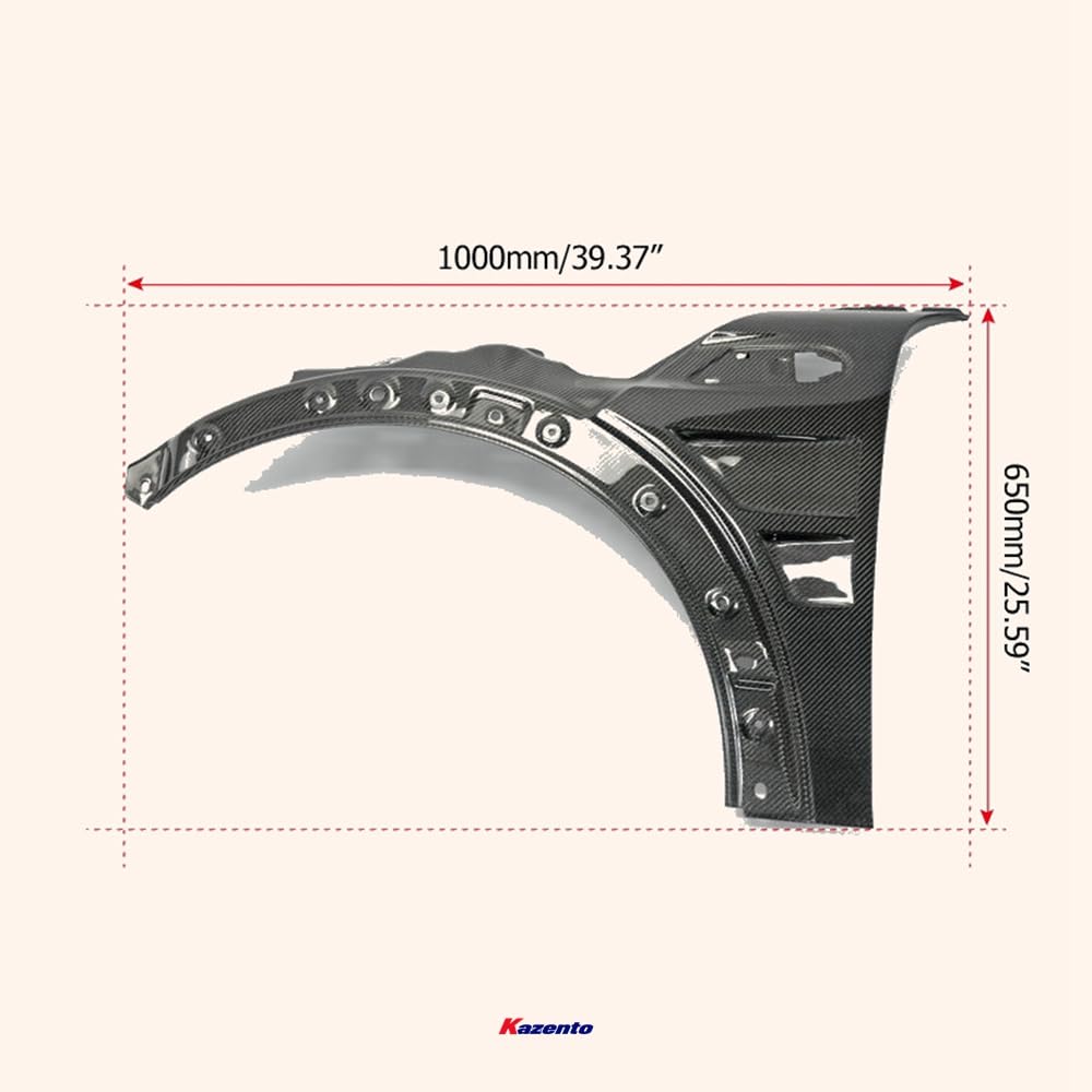 Kazento For Mini R55 R56 Mini Cooper S Epa Type Front Fender Carbon Fiber