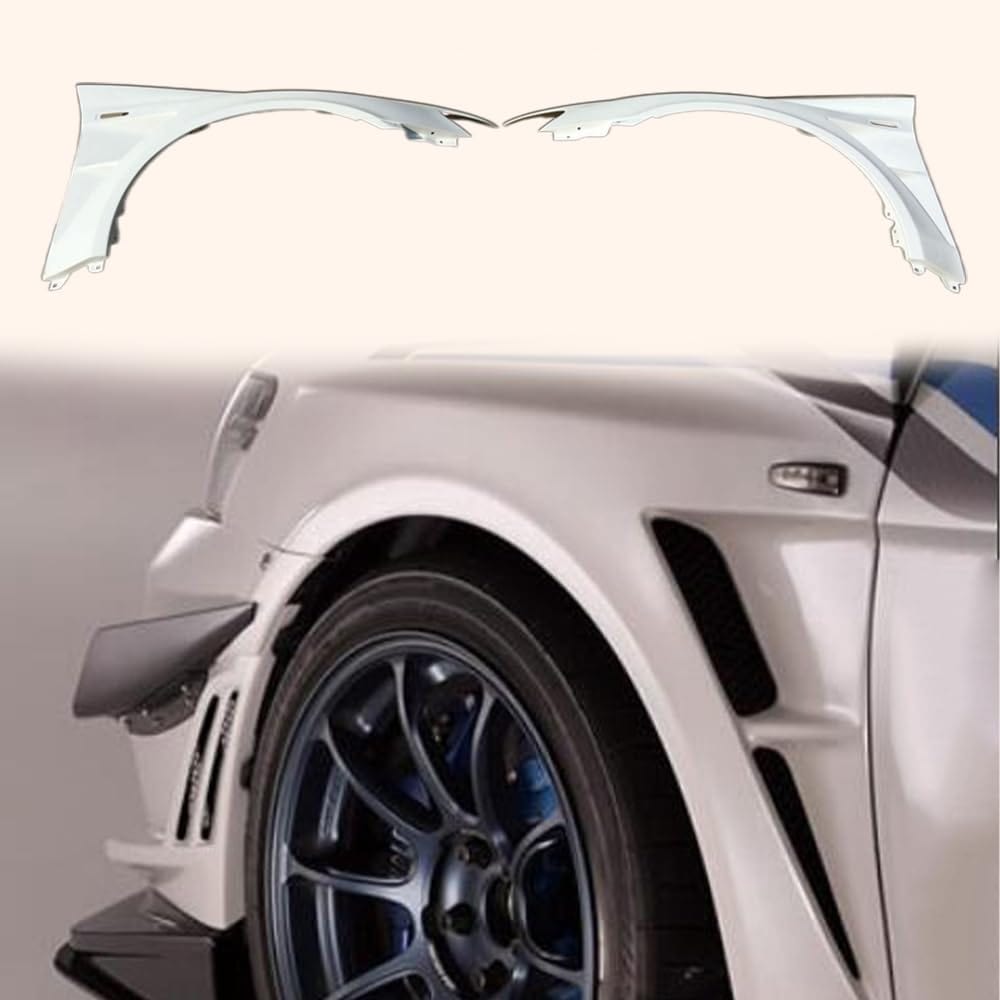 Kazento For Mitsubishi Evo 10 Vrs Style Ultimate Front Fender With Appron +8Mm Fiber Glass Kazento Carbon Parts 车身侧板 EVO10-FF-VA-UL-FRP