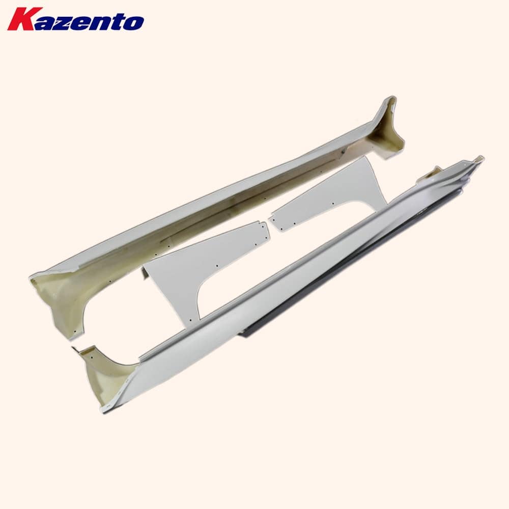 Kazento For Mitsubishi EVO 10 X 07-16 Fiberglass VRS Ultimate Side Skirt With Air Shroud Kazento Carbon Parts 车身侧板 EVO10-SS-VA-UL-FRP