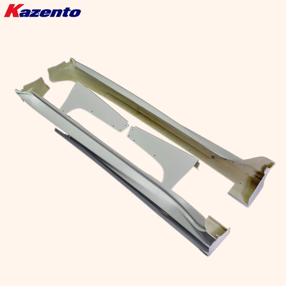 Kazento For Mitsubishi EVO 10 X 07-16 Fiberglass VRS Ultimate Side Skirt With Air Shroud Kazento Carbon Parts 车身侧板 EVO10-SS-VA-UL-FRP