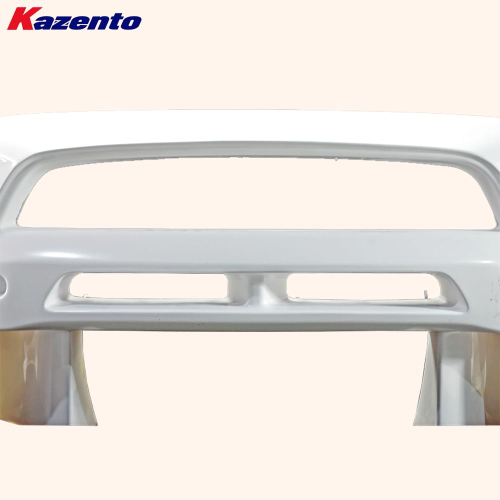 Kazento For Mitsubishi EVO 10 X 07-16 VRS Style Wide Fiberglass Unpaint FRP Front Bumper Kazento Carbon Parts 车身侧板 EVO10-FB-VA-WIDE-FRP