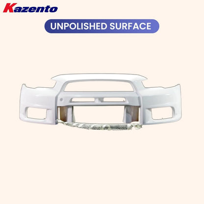 Kazento For Mitsubishi EVO 10 X 07-16 VRS Style Wide Fiberglass Unpaint FRP Front Bumper Kazento Carbon Parts 车身侧板 EVO10-FB-VA-WIDE-FRP