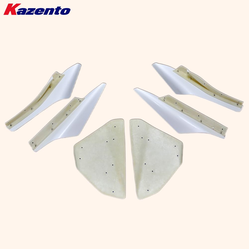 Kazento For Mitsubishi EVO 10 X 07-16 VRS (Wide Bumper Only) Front Hyp Canard Fiberglass Kazento Carbon Parts 车身侧板 EVO10-CANA-VA-HYP-FRP