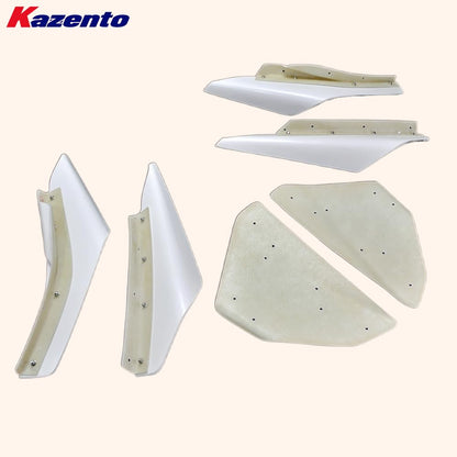 Kazento For Mitsubishi EVO 10 X 07-16 VRS (Wide Bumper Only) Front Hyp Canard Fiberglass Kazento Carbon Parts 车身侧板 EVO10-CANA-VA-HYP-FRP