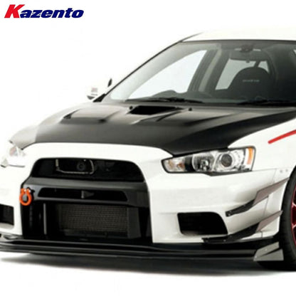 Kazento For Mitsubishi EVO 10 X 07-16 VRS (Wide Bumper Only) Front Hyp Canard Fiberglass