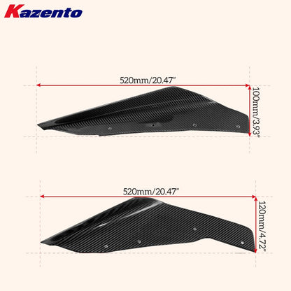 Kazento For Mitsubishi EVO 10 X 07-16 VRS (Wide Bumper Only) Front Hyper Canard Carbon Kazento Carbon Parts 车身侧板 EVO10-CANA-VA-HYP-CF