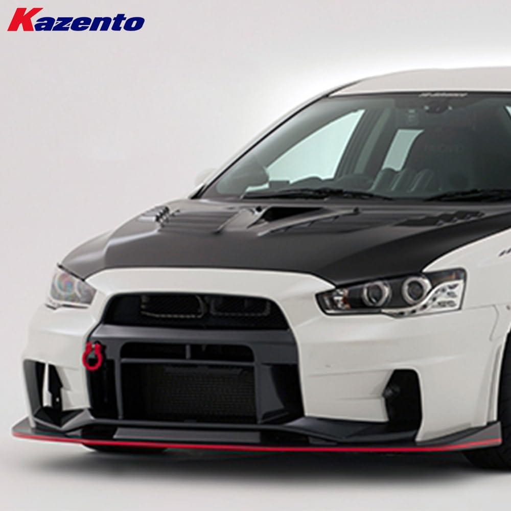 Kazento For Mitsubishi EVO 10 X 07-16 VRS17 Ultim Type Fiberglass Front Bumper Lip Kazento Carbon Parts 车身侧板 EVO10-FL-UTM-FRP