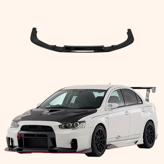 Kazento For Mitsubishi EVO 10 X 07-16 VRS17 Ultim Type Fiberglass Front Bumper Lip Kazento Carbon Parts 车身侧板 EVO10-FL-UTM-FRP