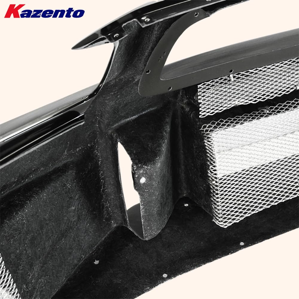 Kazento For Mitsubishi EVO 10 X 07-16 VS3 Style Front Bumper Fiberglass Unpaint FRP Kazento Carbon Parts 车身侧板 EVO10-FB-VA3-FRP