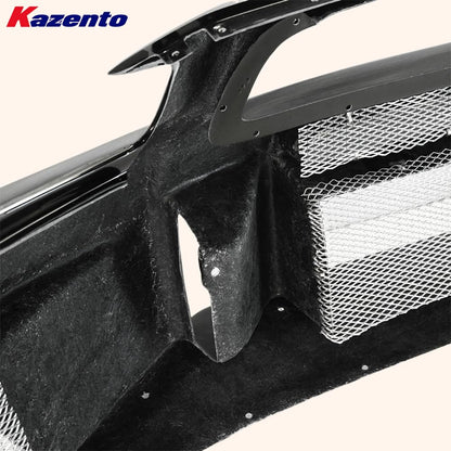 Kazento For Mitsubishi EVO 10 X 07-16 VS3 Style Front Bumper Fiberglass Unpaint FRP Kazento Carbon Parts 车身侧板 EVO10-FB-VA3-FRP