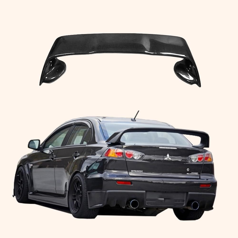 Kazento For Mitsubishi EVO 10 X CZ4A 07-16 Carbon Fiber OE Rear Bumper Trunk Spoiler