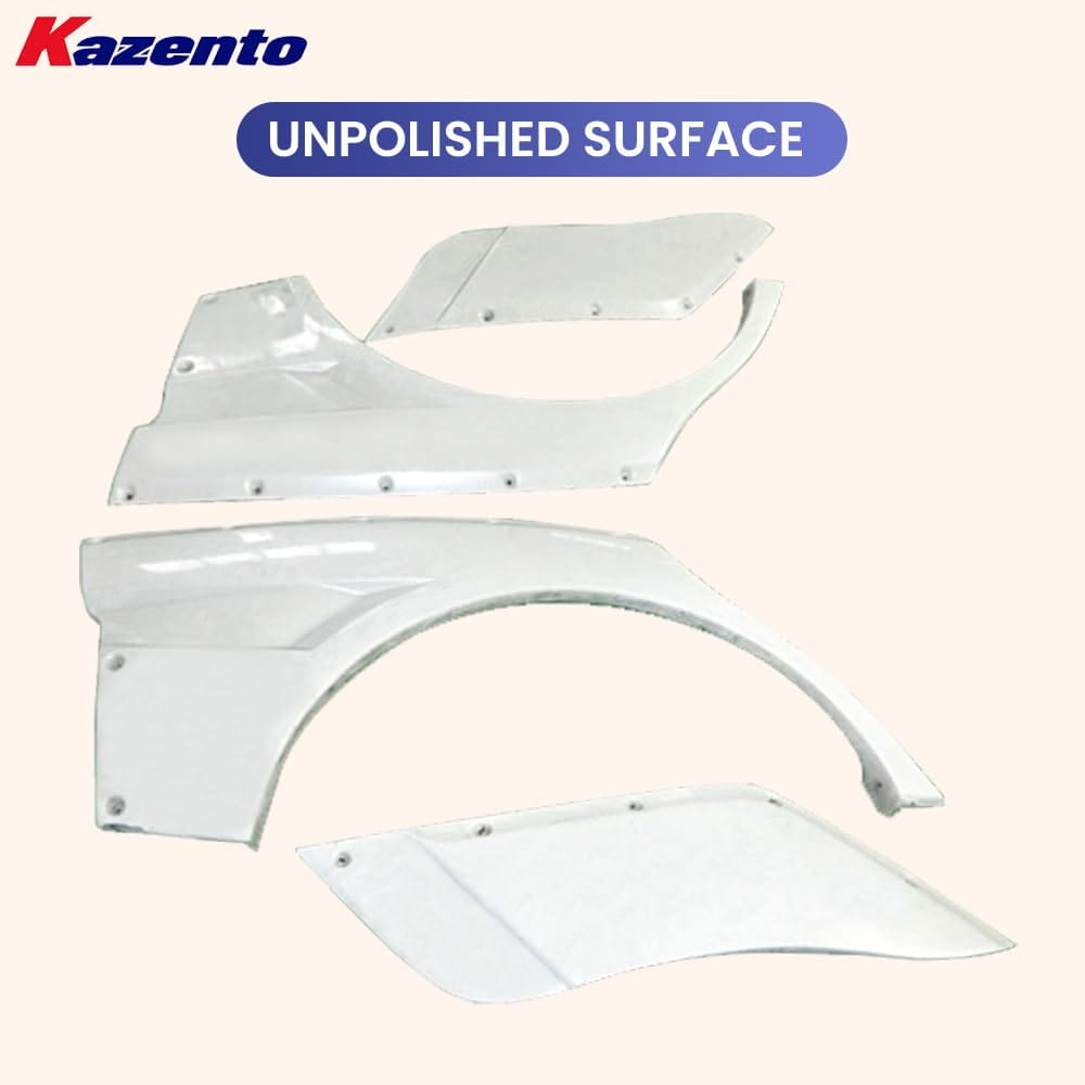 Kazento For Mitsubishi EVO 10 X CZ4A 07-16 CS Style Fiberglass Unpaint Rear Fenders Kazento Carbon Parts 车身侧板 EVO10-RF-CS-FRP