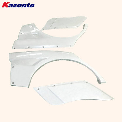 Kazento For Mitsubishi EVO 10 X CZ4A 07-16 CS Style Fiberglass Unpaint Rear Fenders