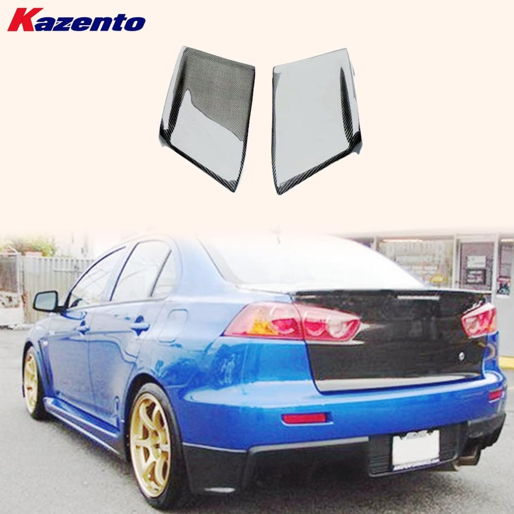 Kazento For Mitsubishi EVO 10 X CZ4A 07-16 KZ Rear Corner Extensions Spat Bumper Molding Kazento Carbon Parts 车身侧板