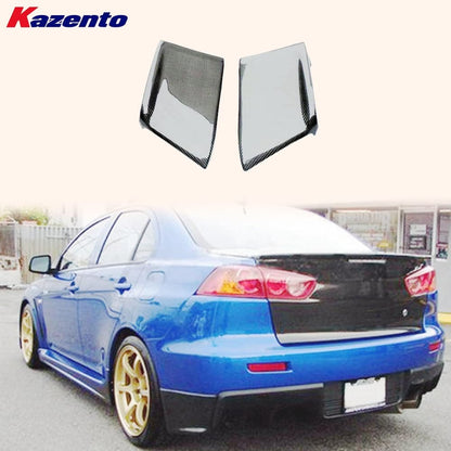 Kazento For Mitsubishi EVO 10 X CZ4A 07-16 KZ Rear Corner Extensions Spat Bumper Molding Kazento Carbon Parts 车身侧板