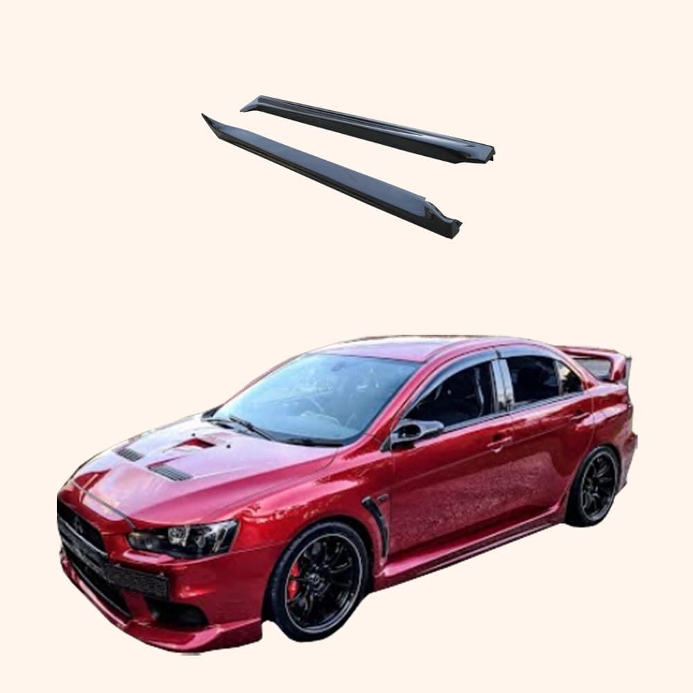 Kazento For Mitsubishi EVO 10 X CZ4A 07-16 SEXY Style Carbon Fiber Side Skirts Pair