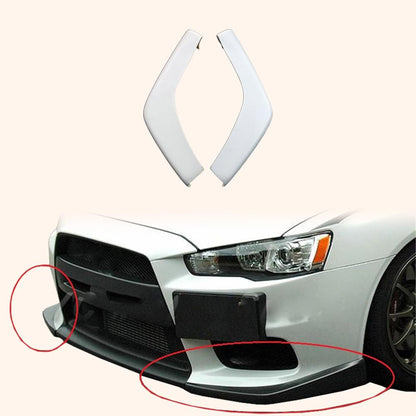 Kazento For Mitsubishi EVO 10 X CZ4A 07-16 V-Style Carbon Fiber Front Splitter Cover Lip Kazento Carbon Parts 车身侧板 Fiberglass EVO10-SPAT-F-VA-FRP