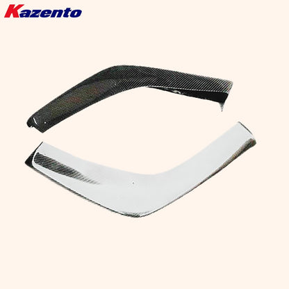 Kazento For Mitsubishi EVO 10 X CZ4A 07-16 V-Style Carbon Fiber Front Splitter Cover Lip