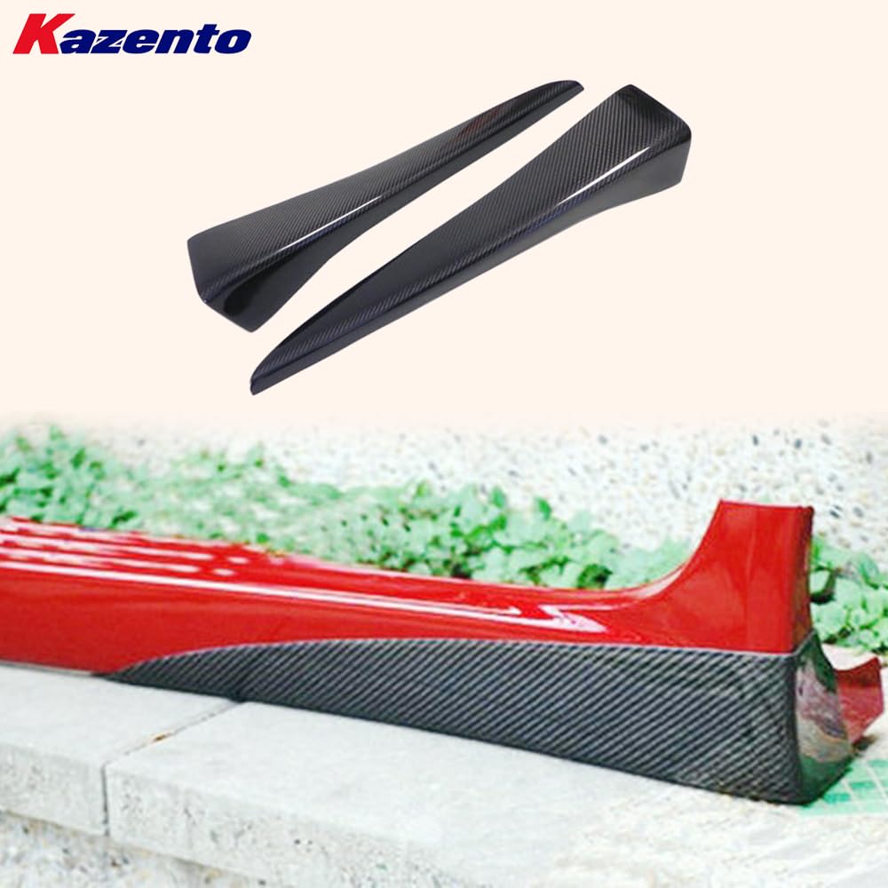Kazento For Mitsubishi EVO 10 X CZ4A 07-16 V-Style Side Skirts Spats Add On Pair Carbon Kazento Carbon Parts 车身侧板 EVO10-SPAT-SS-CF