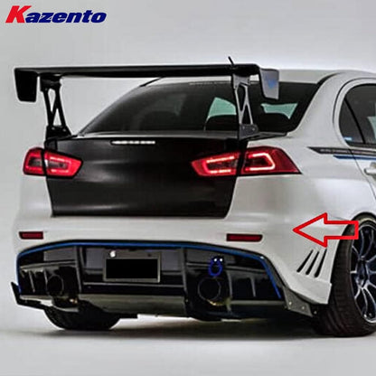 Kazento For Mitsubishi EVO 10 X CZ4A 07-16 VRS Style Ultimate Rear Bumper Fiberglass Kazento Carbon Parts 车身侧板 EVO10-RB-VA-UL-FRP
