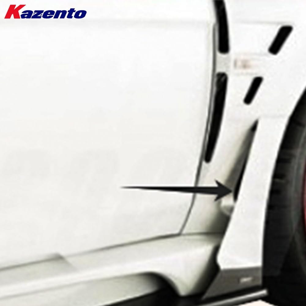 Kazento For Mitsubishi EVO 10 X CZ4A 07-16 VRS Style Wide Fiberglass Side Rear Air Panel
