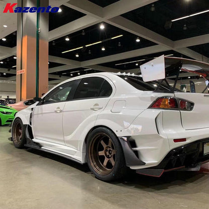 Kazento For Mitsubishi EVO 10 X CZ4A 07-16 VS2 Wide Style Carbon Fiber Rear Bumper Duct Kazento Carbon Parts 车身侧板 EVO10-BV-R-VA2-CF