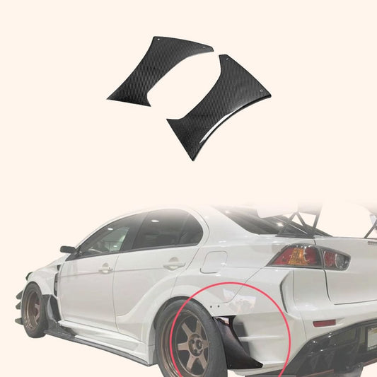 Kazento For Mitsubishi EVO 10 X CZ4A 07-16 VS2 Wide Style Carbon Fiber Rear Bumper Duct Kazento Carbon Parts 车身侧板 EVO10-BV-R-VA2-CF