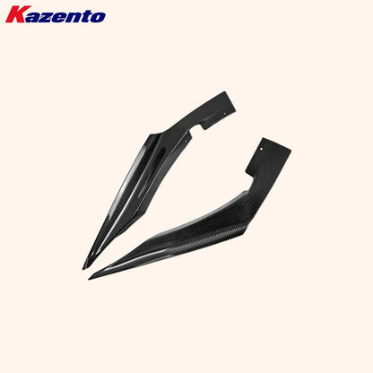 Kazento For Mitsubishi EVO 10 X CZ4A 07-16 VS2 Wide Style Carbon Front Bumper Canard Kazento Carbon Parts 车身侧板 EVO10-CANA-VA2-CF