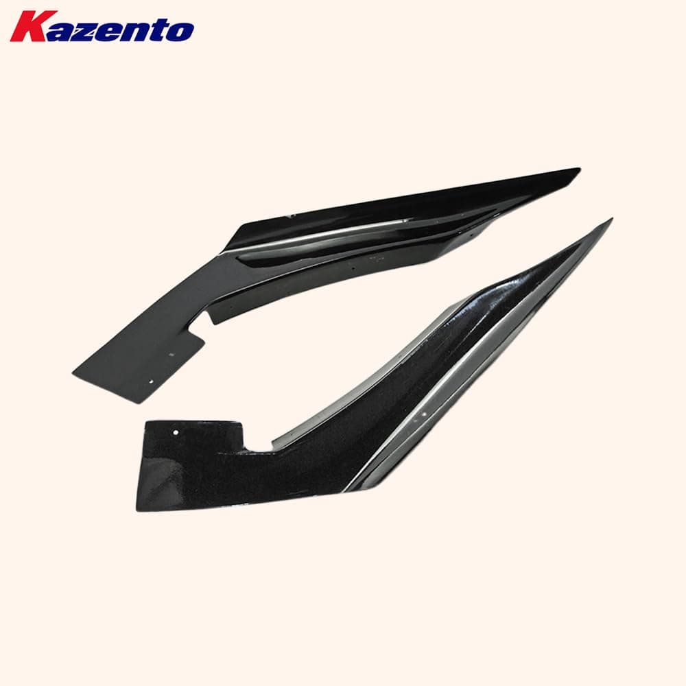 Kazento For Mitsubishi EVO 10 X CZ4A 07-16 VS2 Wide Style Fiberglass Front Bumper Canard Kazento Carbon Parts 车身侧板 EVO10-CANA-VA2-FRP
