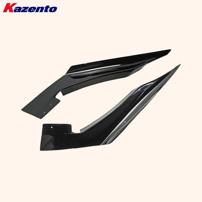 Kazento For Mitsubishi EVO 10 X CZ4A 07-16 VS2 Wide Style Fiberglass Front Bumper Canard Kazento Carbon Parts 车身侧板 EVO10-CANA-VA2-FRP
