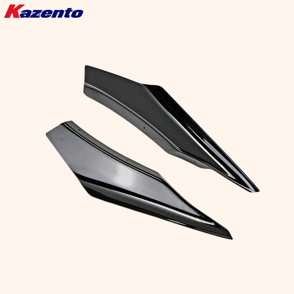 Kazento For Mitsubishi EVO 10 X CZ4A 07-16 VS2 Wide Style Fiberglass Front Bumper Canard Kazento Carbon Parts 车身侧板 EVO10-CANA-VA2-FRP