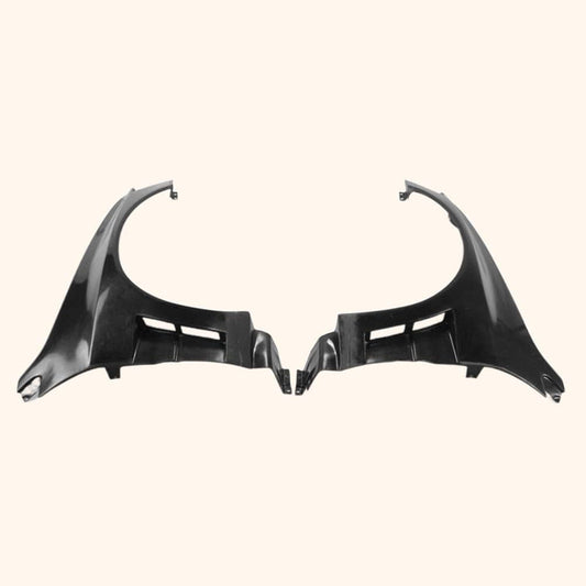 Kazento For Mitsubishi Evo 8 9 Ap Style Wide Body Front Fender +40Mm Fiber Glass Kazento Carbon Parts 车身侧板 EVO8-FF-APR-WIDE-FRP
