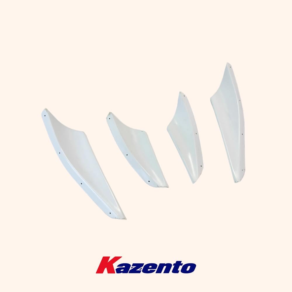 Kazento For Mitsubishi EVO Evolution 10 VRS Style Fiberglass Unpaint Front Bumper Canard Kazento Carbon Parts 车身侧板 EVO10-CANA-VA-FRP