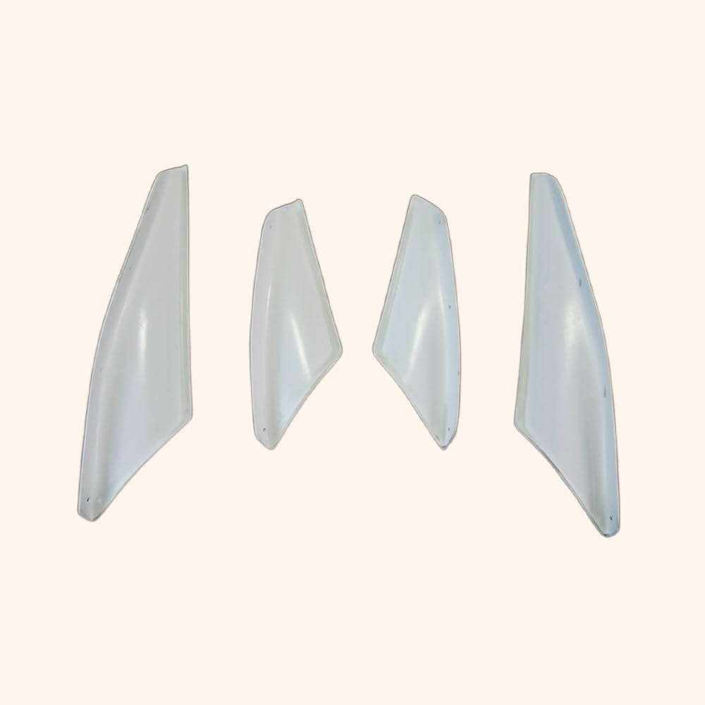 Kazento For Mitsubishi EVO Evolution 10 VRS Style Fiberglass Unpaint Front Bumper Canard Kazento Carbon Parts 车身侧板 EVO10-CANA-VA-FRP