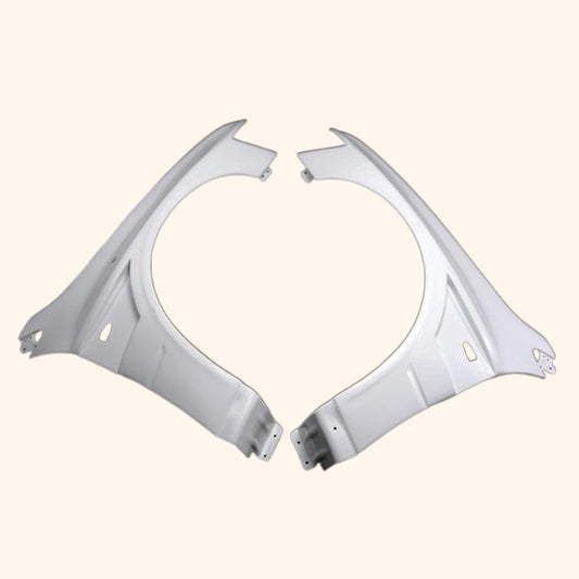 Kazento For Mitsubishi Evolution 8 9 Front Wider Single Vented Fender (+10Mm) Fiber Glass