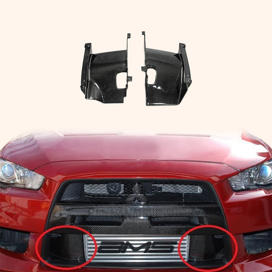 Kazento For Mitsubishi Evolution EVO 10 CZ4A 07-16 Carbon Bumper Intercooler Side Panels Kazento Carbon Parts 车身侧板 EVO10-INTERCOOLER-CF