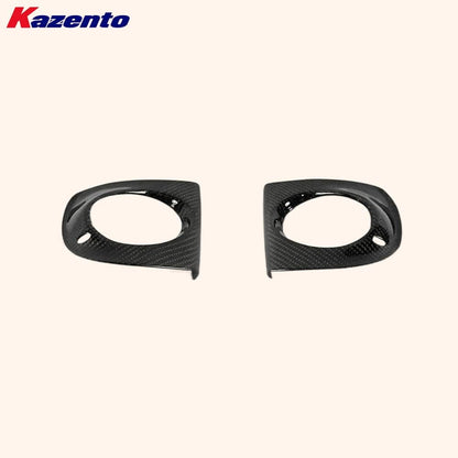 Kazento For Mitsubishi Evolution EVO 10 CZ4A 07-16 Carbon Front Bumper Fog Light Cover Kazento Carbon Parts 车身侧板 EVO10-FOG-CF
