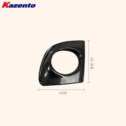 Kazento For Mitsubishi Evolution EVO 10 CZ4A 07-16 Carbon Front Bumper Fog Light Cover Kazento Carbon Parts 车身侧板 EVO10-FOG-CF
