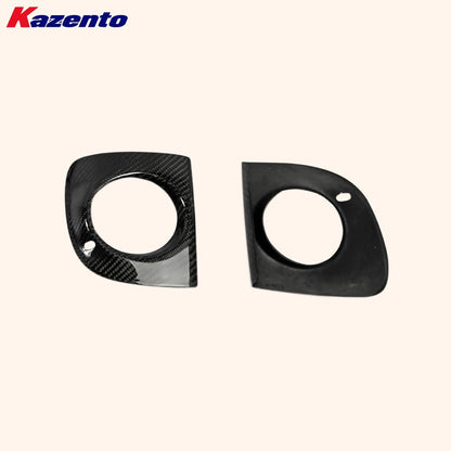 Kazento For Mitsubishi Evolution EVO 10 CZ4A 07-16 Carbon Front Bumper Fog Light Cover Kazento Carbon Parts 车身侧板 EVO10-FOG-CF