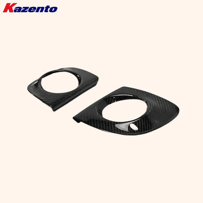 Kazento For Mitsubishi Evolution EVO 10 CZ4A 07-16 Carbon Front Bumper Fog Light Cover Kazento Carbon Parts 车身侧板 EVO10-FOG-CF