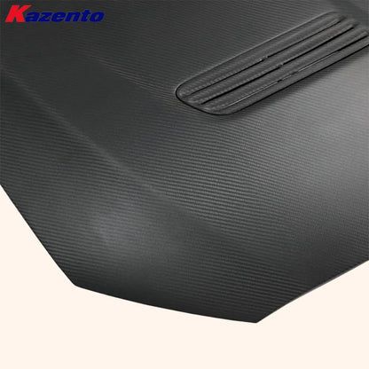 Kazento For Mitsubishi Evolution EVO 10 CZ4A 07-16 Matte Carbon OE Style Front Hood