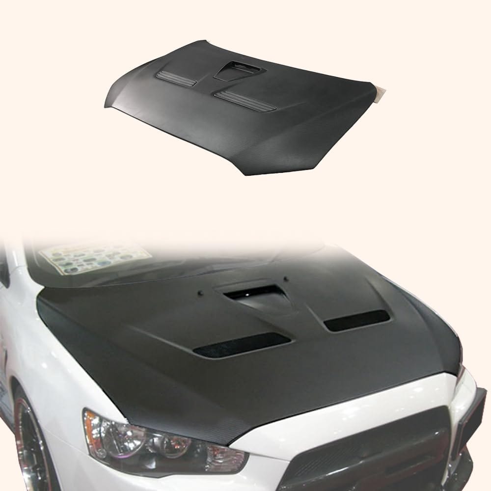 Kazento For Mitsubishi Evolution EVO 10 CZ4A 07-16 Matte Carbon OE Style Front Hood