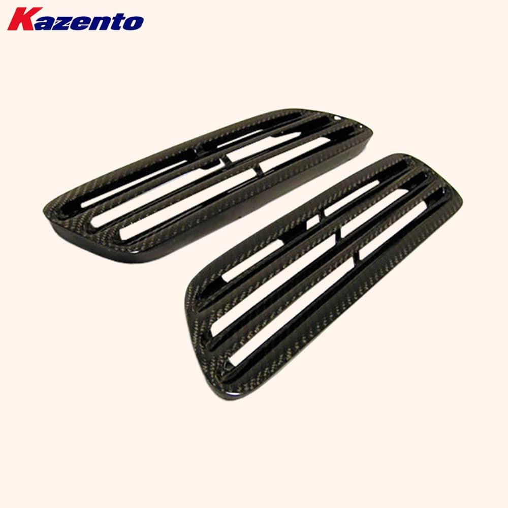 Kazento For Mitsubishi Evolution EVO 10 CZ4A 07-16 OE Style Carbon Hood Air Vents 2pcs